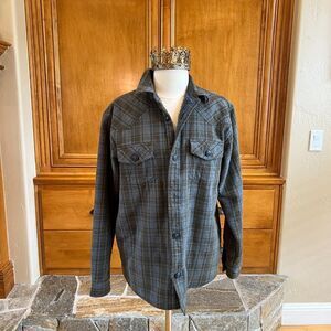 Cody James Blue Green Regular Fit Western Button Down Size Medium